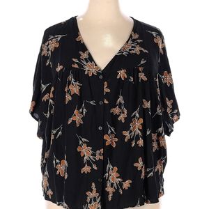 3X Terra and sky short sleeve blouse.